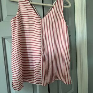 Striped pink and White Women's Top
